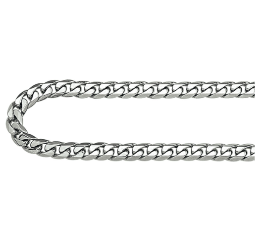 Stalen collier in geslepen gourmet schakel